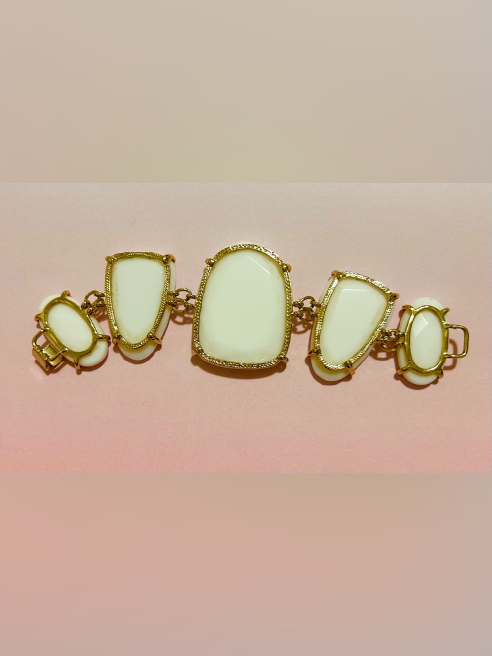 Kendra Scott Petra White Statement Bracelet with Gold Accents - Picture 2 of 2